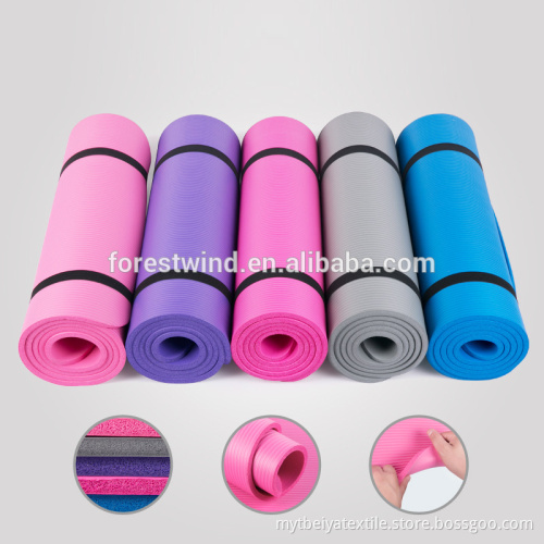 Best Quality Promotional Custom Label Nbr Yoga Mat With Carry Strap
